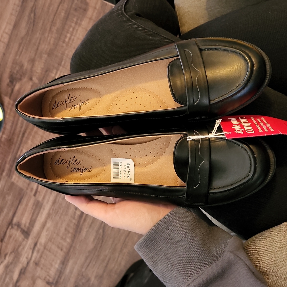 DexFlex comfort black loafers